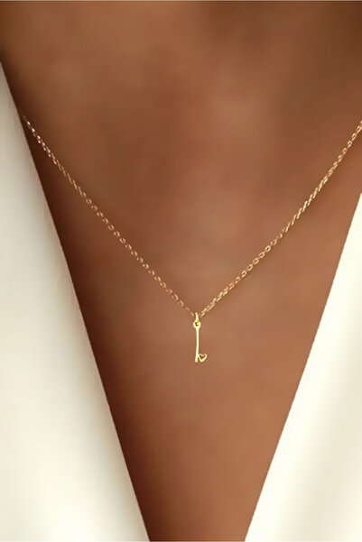 Azuris Silver 925K GÜMÜŞ EL YAZISI KALPLİ I HARFİ HARFLİ KOLYE