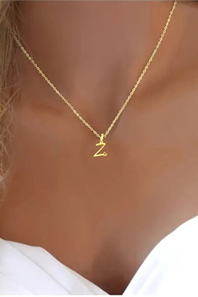 Azuris Silver 925K GÜMÜŞ EL YAZISI KALPLİ Z HARFİ HARFLİ KOLYE