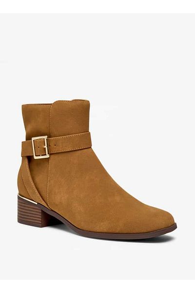 Flora Bella by Shoexpress Flora Bella Solid Ankle Boots with Zip Closure and Buckle Accent