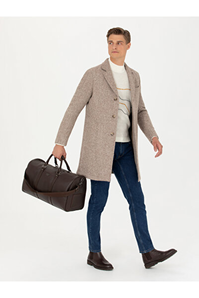 Cacharel Açık Kahverengi Slim Fit Palto 50259331-VR002