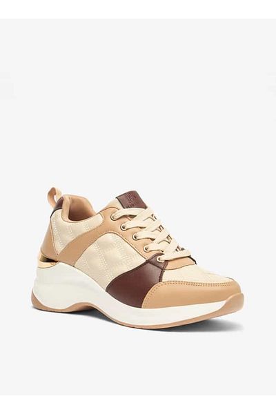 Flora Bella by Shoexpress Flora Bella Animal Print Lace-Up Low Ankle Sneakers with Pull Tabs