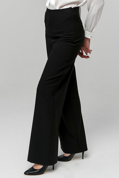 Appleline High Waist Wide Leg Women's Classic Trousers - Black
