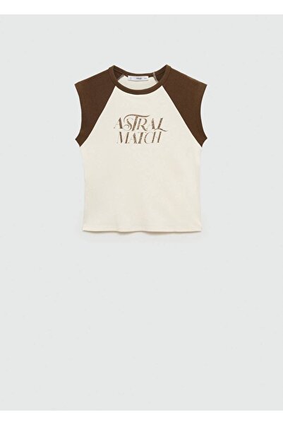 MANGO Woman Βαμβακερό μπλουζάκι με σχέδια