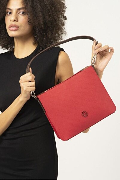 Valentino Orlandi Монограма Червона/кавова Жіноча сумка через плече Vlt071