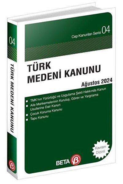 Beta Yayınevi Türk Medeni Kanunu Eylül 2024