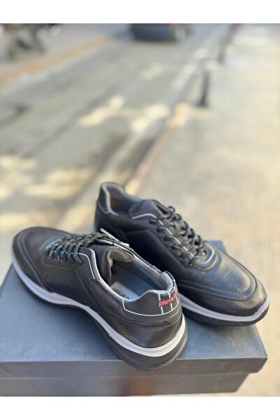 Pierre Cardin بيير كاردين 335780 حذاء جلد أسود فاخر