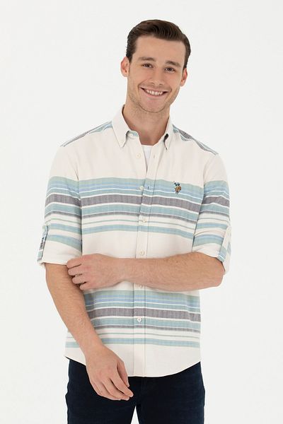 U.S. Polo Assn. Men's Stone Long Sleeve Shirt 50272374 -Vr049
