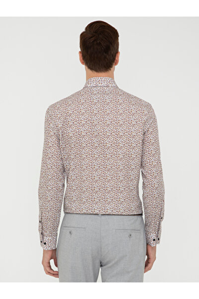 Cacharel Bordo Slim Fit Uzun Kollu Gömlek 50239706-VR014