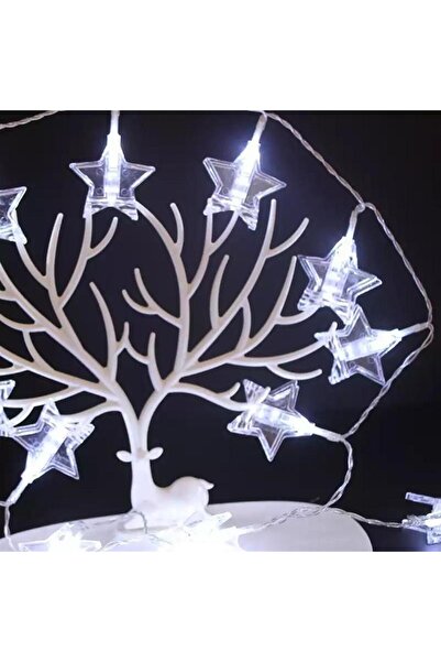 Hd Marketim Hdmarketim Yıldız Mandal Led Pilli Şerit Lamba Işık (2 Metre)