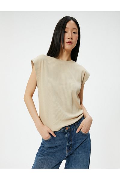 Koton Tričko Crew Neck Slim Fit s krátkým rukávem