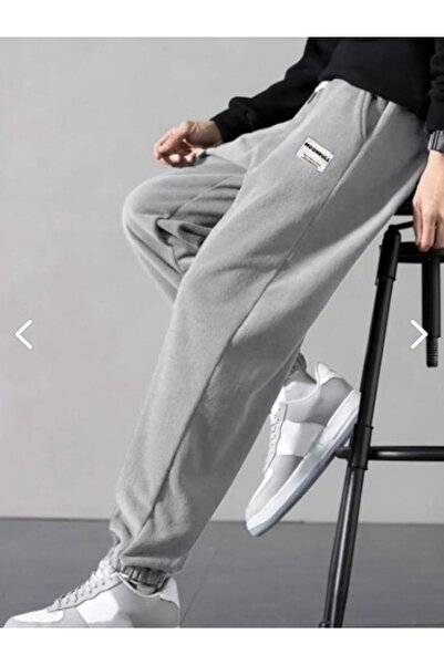 MOONBULL Fleece Fabric Oversize Gray Men's Sweatpants