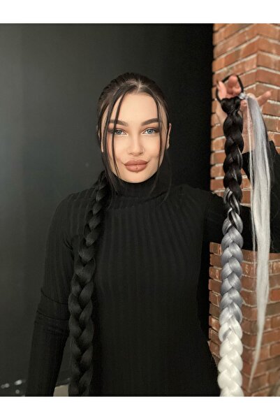 Suzan Peruk Saçına Ör ve Çık Uzun Örgü At kuyruğu Postiş saç modeli PonyTail ...