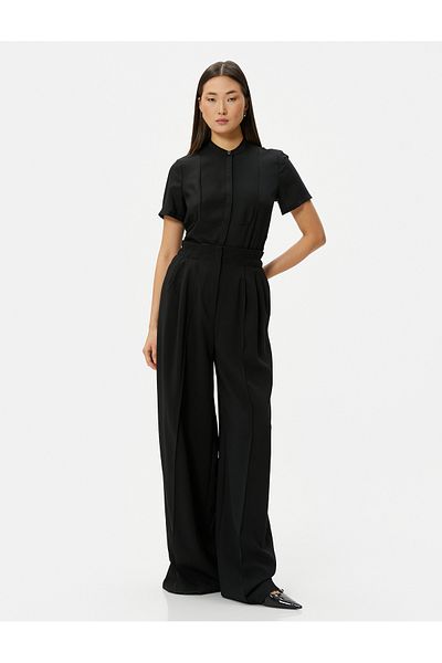 Koton Magnificent Collar Shirt Short Sleeve Robe