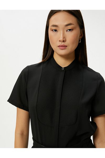 Koton Magnificent Collar Shirt Short Sleeve Robe
