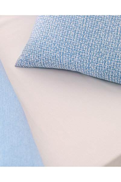 Madame Coco Orpen Çift Kişilik Madame Coco Crep Baskılı Nevresim Takımı - Mavi