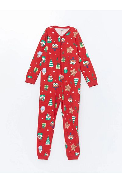 LC Waikiki Lcw Kids Red Printed Crew Neck Christmas Themed Fleece Girl's Sleeping Bag