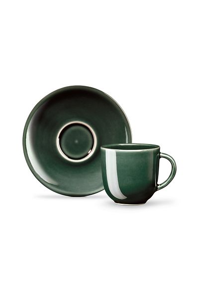 Madame Coco Morane 2-Person Coffee Cup Set - Green - 90 ml
