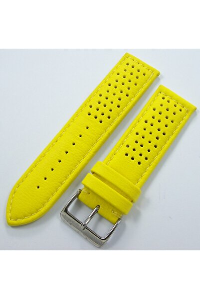 Ezgi Elektronik Bizon Sarı Deri Saat Kordonu 24mm 22mm 18mm Uyumlu Spor Kayış...