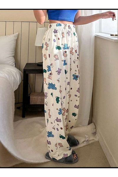 eyonnwear Πιτζάμες Unisex με χαριτωμένο ζωικό σχέδιο με φαρδύ παντελόνι