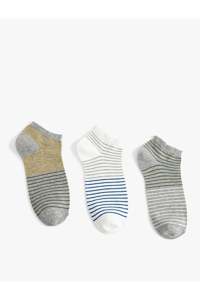 Koton Set de 3 șosete papuci din amestec de bumbac - multicolor