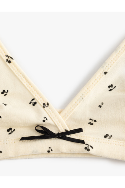 Koton Bralette aus Baumwolle mit Kirschen-Print – Schleifendetail