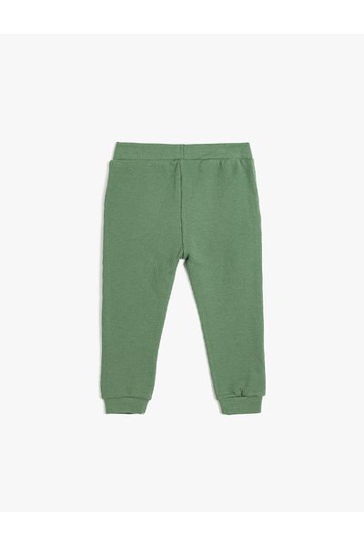 Koton Cotton Textured Sweatpants - Basic Model with Waist Tie