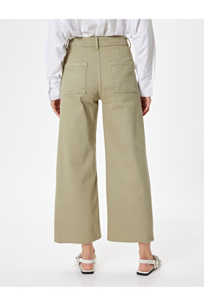 Koton Geniş Kısa Paça Kot Pantolon Yüksek Bel - Sandra Jeans