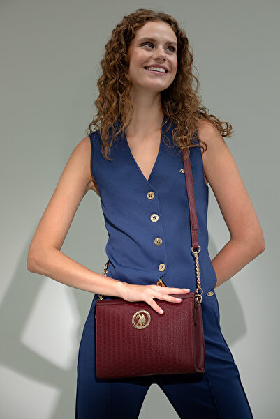 U.S. Polo Assn. حقيبة يد نسائية باللون العنابي - 50280399 -VR014