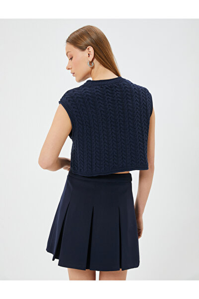 Koton Коротка сорочка з круглим коміром з візерунком Orgu Suveter