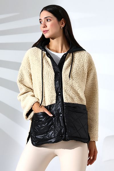 Butik Beyza Quilted Plush Coat