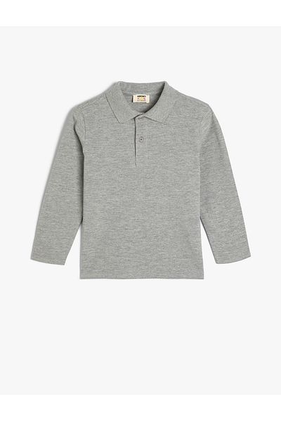 Koton Tricou de bază pentru școală, din bumbac, cu mâneci lungi