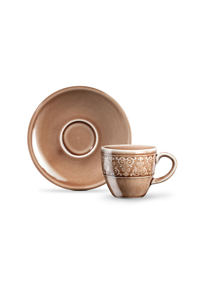 Madame Coco Vailant 2 Person Coffee Cup Set - Soil - 90 ml