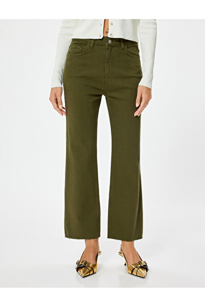 Koton Slim Fit İspanyol Paça Standart Bel Bootcut Pantolon - Kick Flare Jean