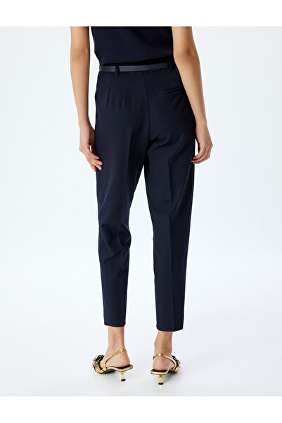 Koton Yüksek Bel Cigarette Pantolon Kemerli Slim Fit