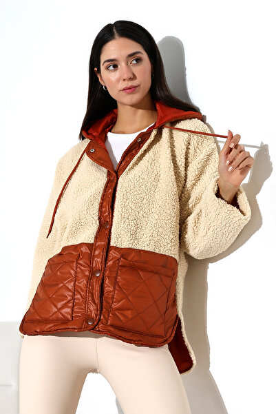 Butik Beyza Ватирано плюшено палто