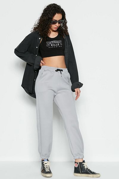 C&City Jogger Elastic Sports Φούτερ 806 Γκρι