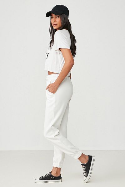 C&City Basic Jogger-Jogginghose 802 Ecru