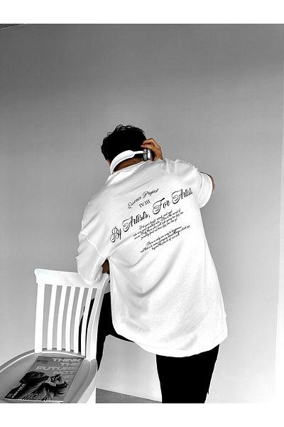 ablukaonline Ανδρικό μπλουζάκι White Crew Neck Oversize