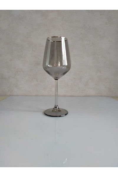 P H Panayır Home Smoked Black Goblet Set for 6 People - Water Glass Goblet