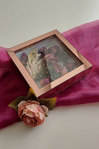 Verda Çerçeve 20x20x5 cm New Fashion Flower Pattern Memory Frame