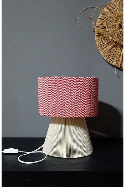 poplinhome Macrame Lampshade - Conical Model Bedroom Living Room Bohemian Decor Children's Room Lampshade