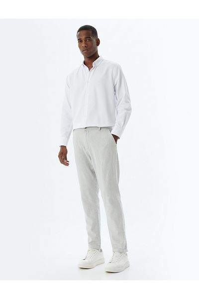 Koton Slim Fit πουκάμισο μακρυμάνικο βαμβακερό μείγμα