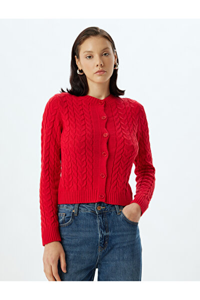 Koton Hosszú ujjú, kerek galléros haj Kötött kardigán