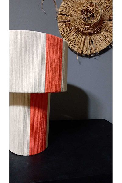 poplinhome Makrome Lamp Shade - Bohemian Decorated Children's Room Lamp Bed, Living Room and Lampshade Model