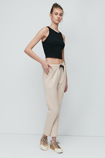 C&City Straight Leg Sweatpants 801 Cream