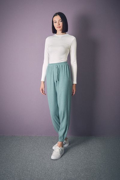 Fulla Moda Corded Elastic Waist Jogger Pants