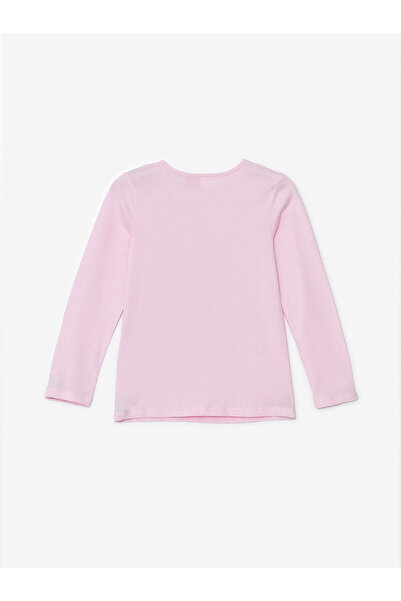 LC Waikiki Σετ πιτζάμες για κορίτσια με μακρυμάνικη στάμπα Barbie με λαιμόκοψη