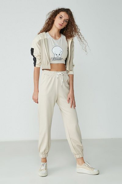 C&City Jogger Elastic Sports Sweatpants 737 Stone