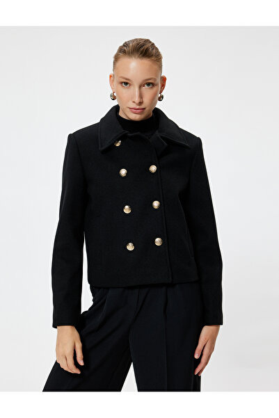 Koton Inggallér, kétsoros, rövid kabát - zsebekkel és gombokkal