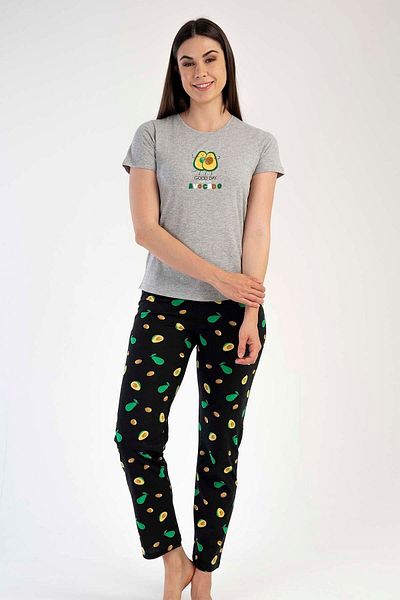 C&City Short Sleeve Pajama Set Gray-441009